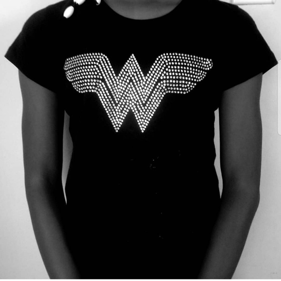Bling Rhinestone Wonder Woman Tee 